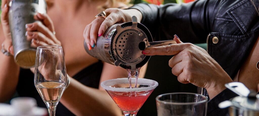 A butler in the buff hosting a cocktail masterclass in Glasgow