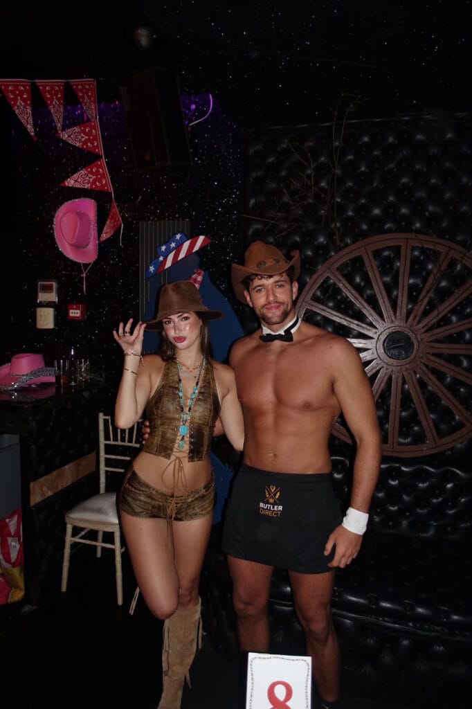 Hen do in North Wales with a butler in the buff from Butler Direct