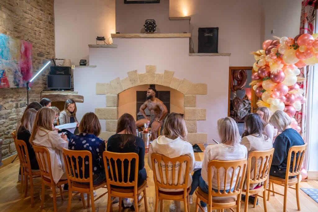 Hen do in Glasgow with a butler in the buff from Butler Direct