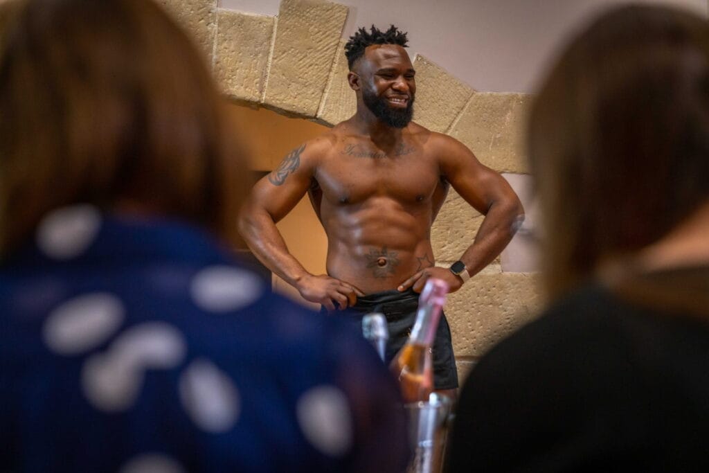 A butler in the buff hosting a cocktail masterclass in Newcastle