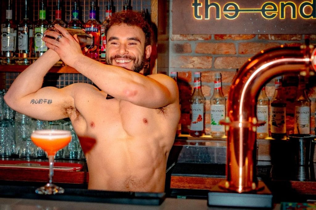 Birthday party in North Wales with a butler in the buff