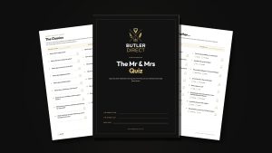 The Mr and Mrs Quiz printable by Butler Direct